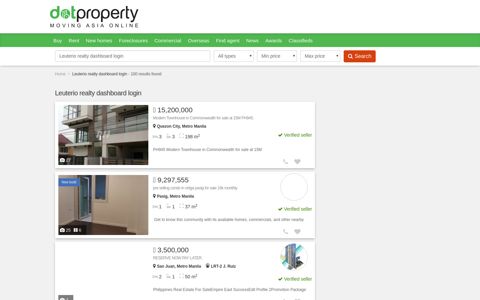 Leuterio realty dashboard login | Dot Property