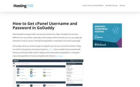 How to Get cPanel Username and Password in GoDaddy