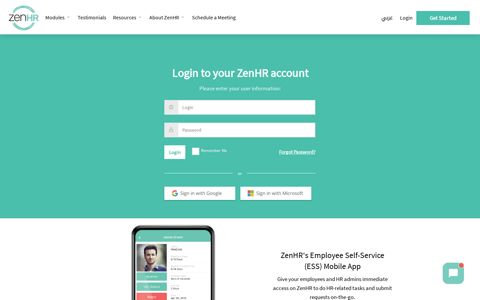 Login to your ZenHR account