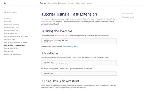 Tutorial: Using a Flask Extension — Quart 0.14.0 documentation