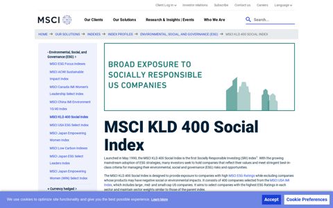 MSCI KLD 400 Social Index - MSCI