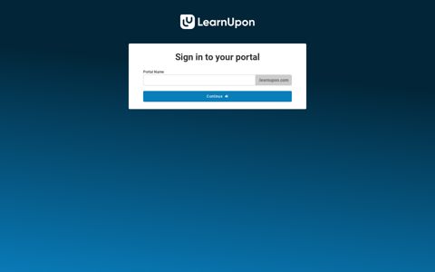 LearnUpon: Sign in