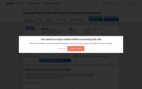 Kindred Healthcare Hourly Pay | PayScale