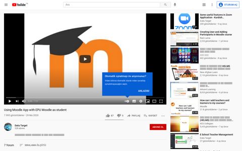 Using Moodle App with EPU Moodle as student - YouTube