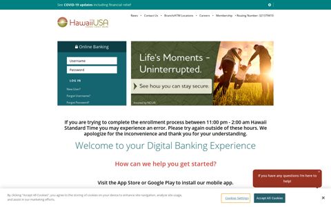 Online Banking Login - HawaiiUSA Federal Credit Union