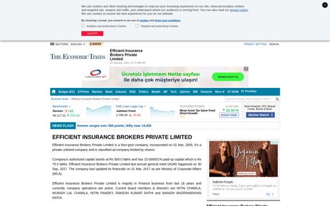 Efficient Insurance Brokers Private Limited Information ...
