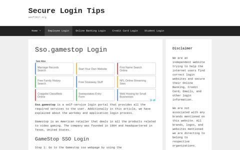 Sso.gamestop Login - Secure Login Tips