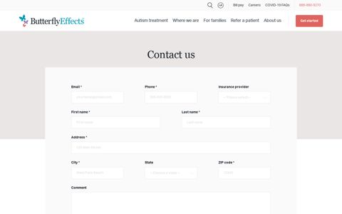 Contact Us | Butterfly Effects