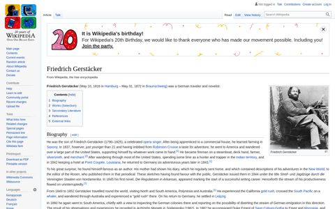 Friedrich Gerstäcker - Wikipedia