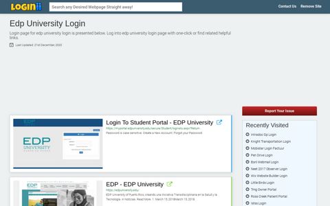 Edp University Login - Loginii.com