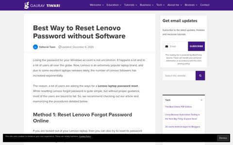 Lenovo Laptop Password Reset: Best Way to Reset Lenovo ...