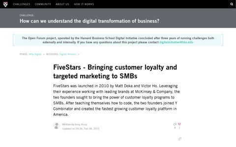 FiveStars - Bringing customer loyalty and targeted marketing ...