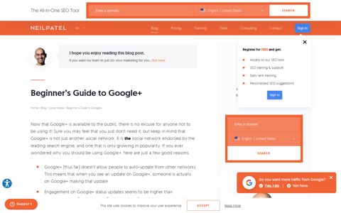 Beginner's Guide to Google+ - Neil Patel