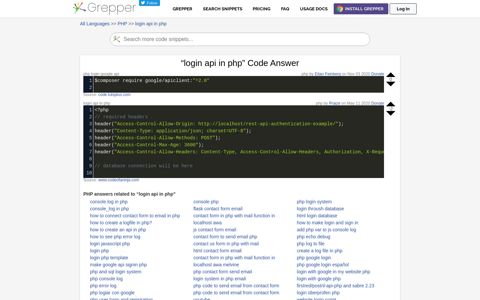 login api in php Code Example - Grepper
