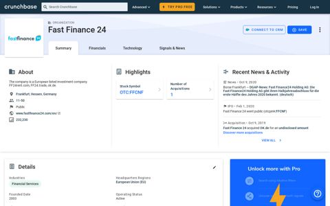 Fast Finance 24 - Crunchbase Company Profile & Funding