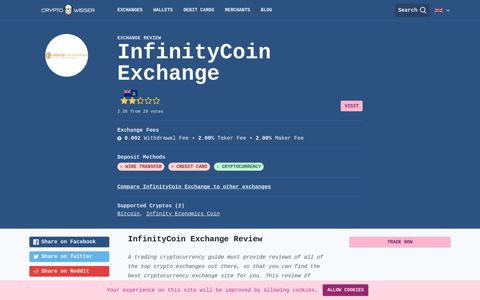 InfinityCoin Exchange – Reviews, Fees & Cryptos (2020 ...