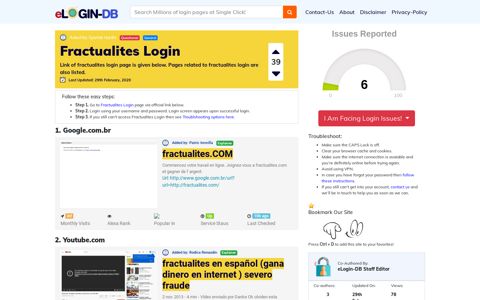 Fractualites Login - A database full of login pages from all over ...