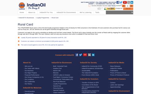 Rural Card - Indian Oil
