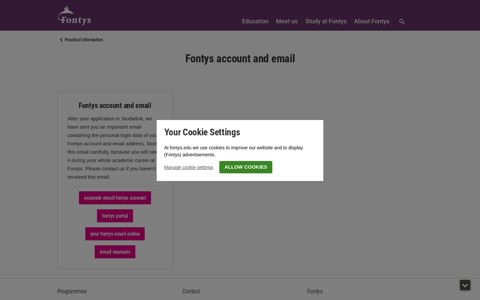 Fontys account and email