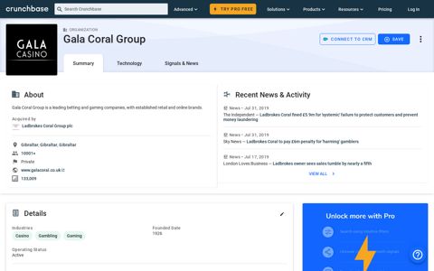 Gala Coral Group - Crunchbase Company Profile & Funding
