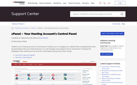 cPanel – Your Hosting Account's Control Panel - InMotion ...