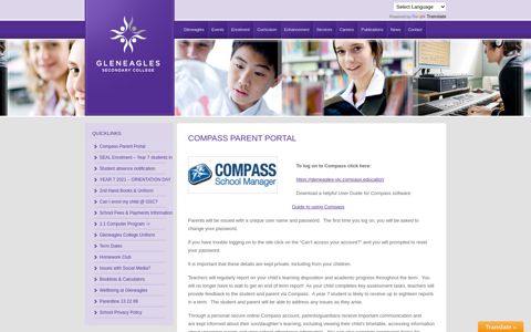 Gleneagles Secondary College » Compass Parent Portal
