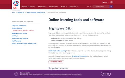 Online Learning Tools and Software | SAIT, Calgary, Canada