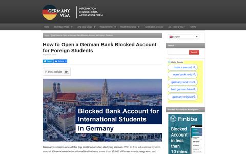 How to Open a German Bank Blocked Account for Foreign ...