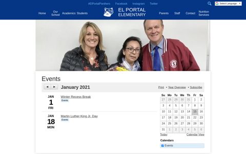 Calendar - El Portal Elementary