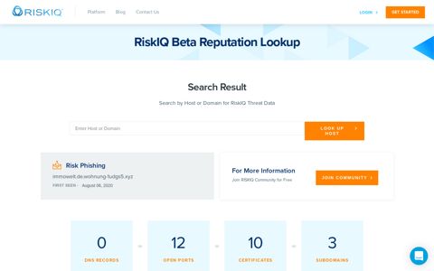 RiskIQ Beta Reputation Lookup - immowelt.de.wohnung-1udgs5.xyz