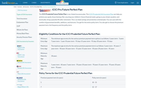 ICICI Pru Future Perfect Plan – Features & Benefits