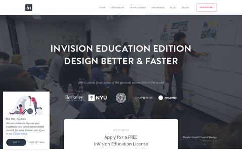 Signup - Digital Design Platform for Education | InVision