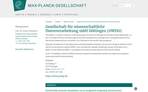 GWDG - Max-Planck-Gesellschaft