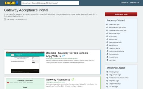 Gateway Acceptance Portal - Loginii.com