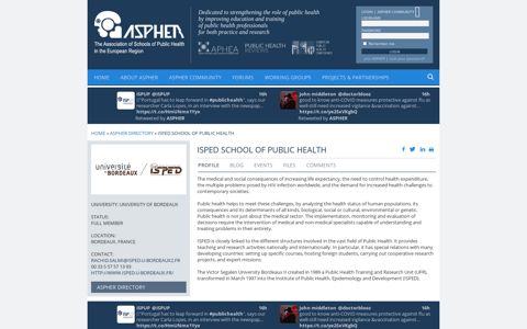 ISPED School of Public Health - ASPHER