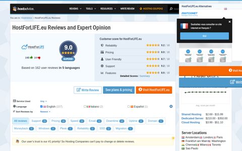 HostForLIFE.eu Reviews by 160 Users & Expert Opinion - Dec ...