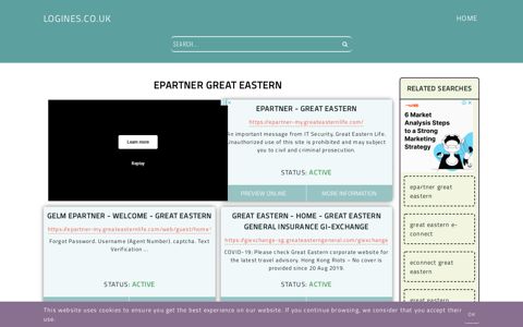 epartner great eastern - General Information about Login