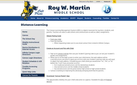 Canvas for Parents - Distance Learning - Roy W. Martin ...