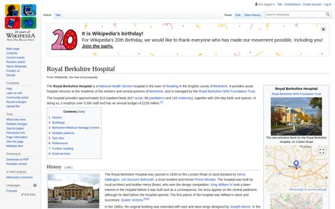Royal Berkshire Hospital - Wikipedia