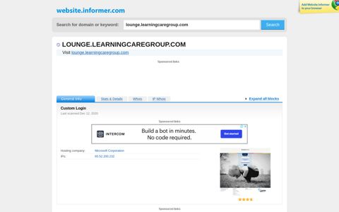 lounge.learningcaregroup.com at WI. Custom Login
