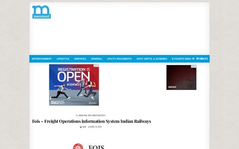 Fois - Freight Operations information System Indian Railways ...