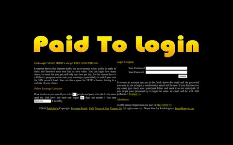 Get Paid to Login Here