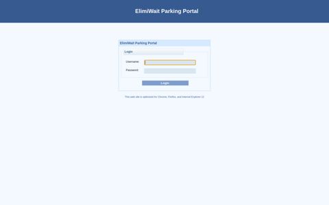 Elimiwait Parking Portal