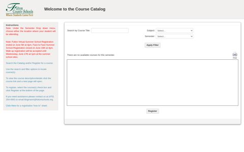 Online course registration - Fulton Virtual