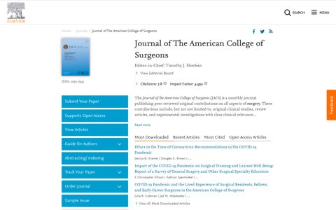 Journal of The American College of Surgeons - Elsevier