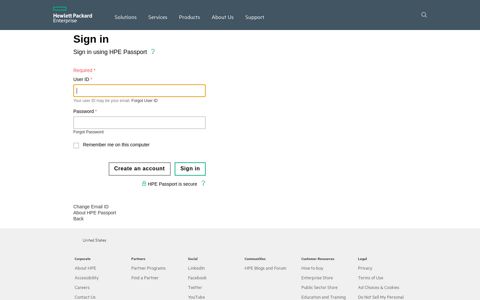 Sign-in To HPE Passport | HP® Official Site