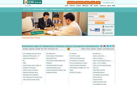 Customer Care Centre - IDBI Bank