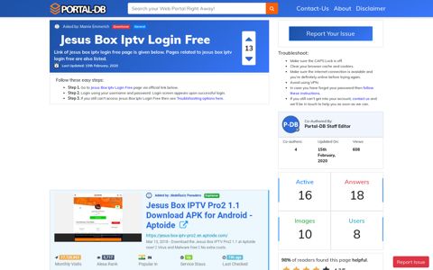 Jesus Box Iptv Login Free - Portal-DB.live