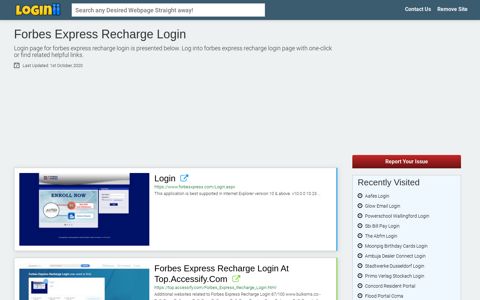Forbes Express Recharge Login - Loginii.com