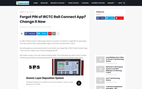Forgot PIN of IRCTC Rail Connect App? Change it Now